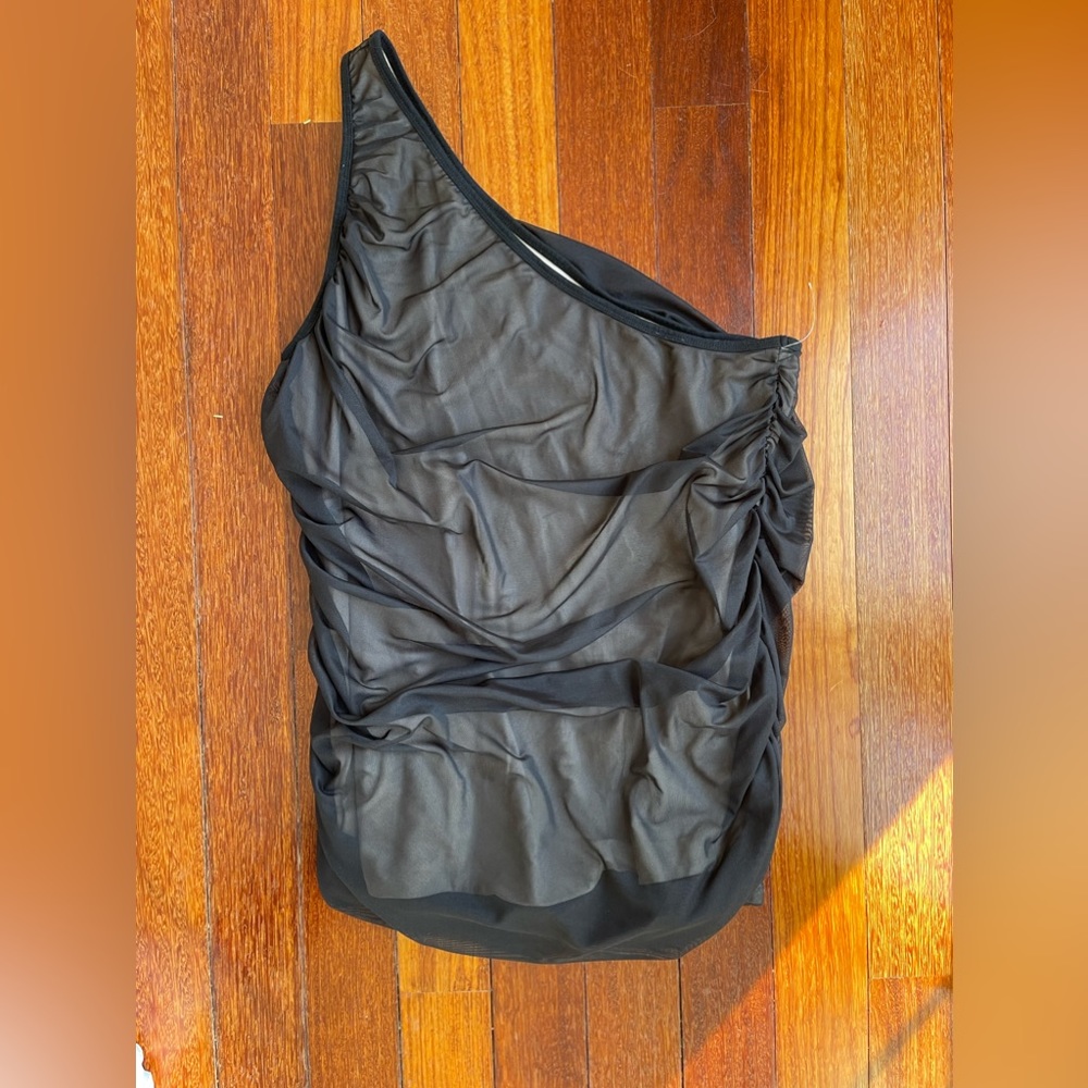 TORRID | One Shoulder Scrunch Top Black